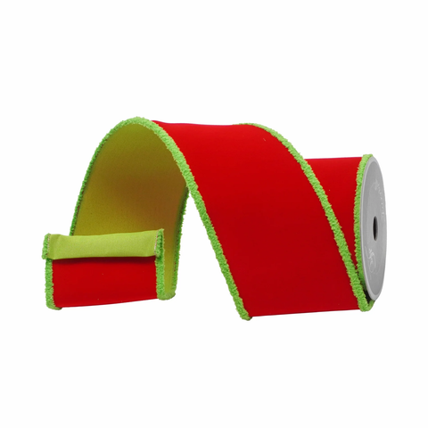 SCROOGE TRIMRED & LIME 4"X10YD RS223-47