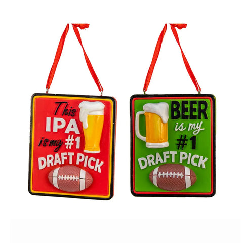 IPA & Draft Beer Ornaments, Set of 2, thetreeboutique.ai
