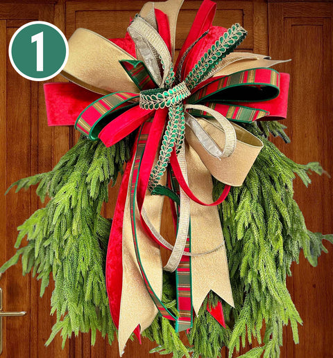 Christmas Decorative Boujee Ribbon Bow - Design 1, shoptreeboutique.com