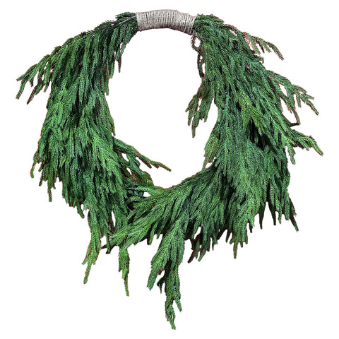 The Tree Boutique Custom Handmade Cedar Real Touch Wreath 26" x 26", shoptreeboutique.com