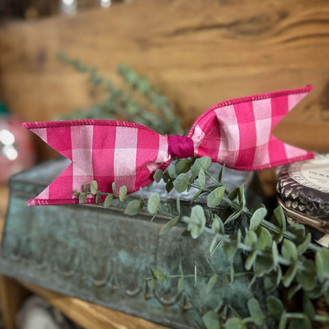 Pink Check Bow, shoptreeboutique.com