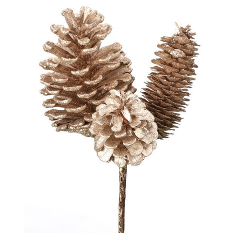 11" Glitter Natural Mixed Cone Pick