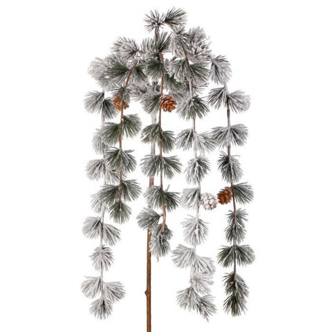 36" Snowy Cascade Pine Spray