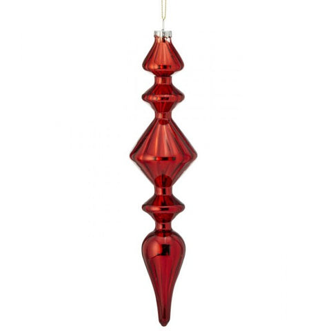 9.5" Shiny Glass Finial Ornament