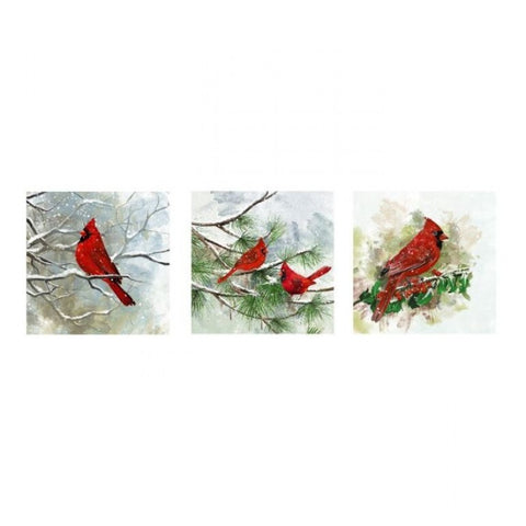 14"x14" Framed Cardinal Painting