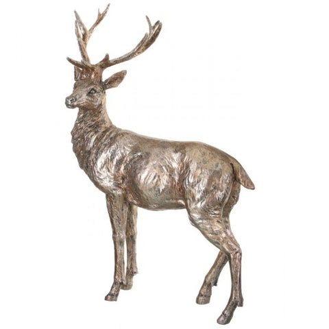 18" Resin Glitter Standing Deer