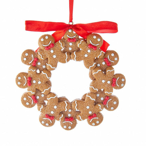 Gingerbread Boy Wreath Ornament by Kurt Adler, shoptreeboutique.com